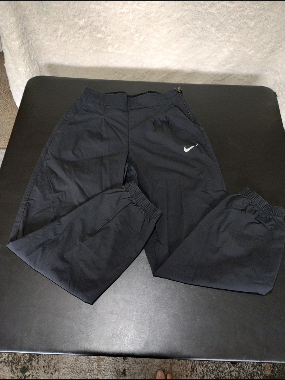 Nike Black Athletic Track Pants with Swoosh Sz Small Women's